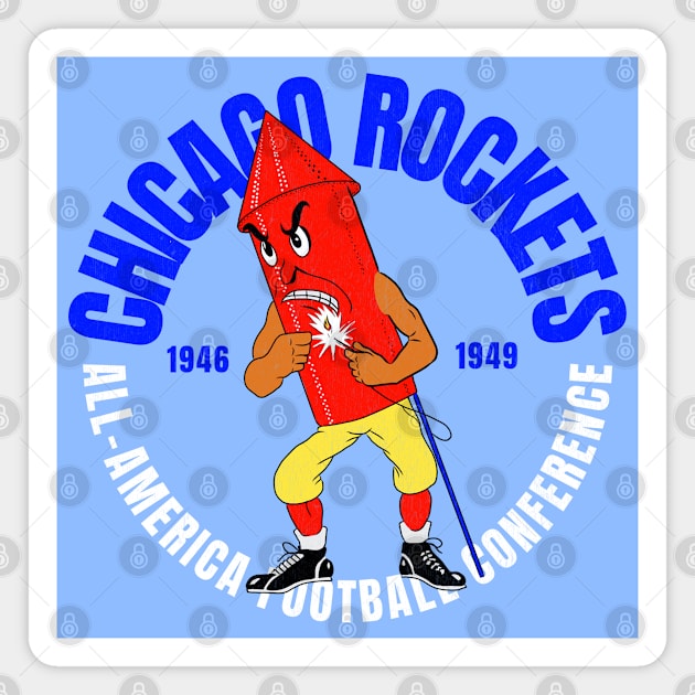 Defunct Chicago Rockets Football 1946 Magnet by LocalZonly